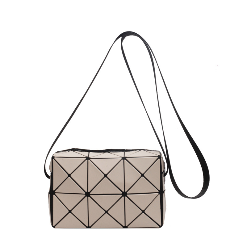 2023 nueva moda bolso de hombro bolsa de mensajero versátil de alta calidad Internet celebridad costura geométrica pequeña bolsa cuadrada bolso de las mujeres
