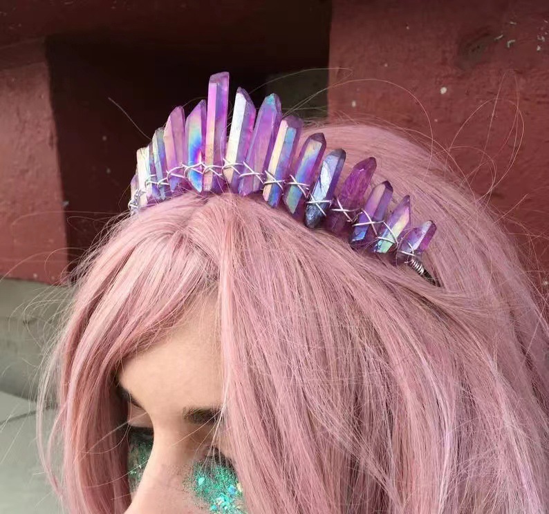 272g Weight Hair Band Hair Accessories Type 1 Piece Quantity Daily Occasion Crystal Material Geometric Pattern Women'S Gender Handmade Design Retro Style Retro Geometric Crystal Handmade Hair Band 1 Piece 9