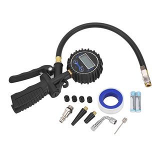 Air Pressure Gauge Car Tire Inflator Tire Pressure Gauge with Inflatable Tire Pressure Monitoring Gauge Inflator Nozzle Inflatable Tire Pressure Gun