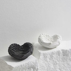 百佳興手工diy蠟燭愛心翅膀燭台模具香薰石膏硅膠模具裝飾擺件