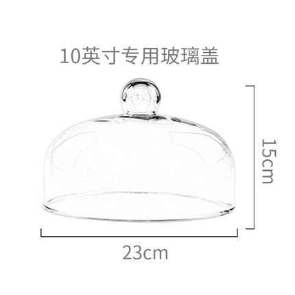 Placa de degustación de frutas con tapa caja cubierta de vidrio transparente para tienda pan postre pastel cubierta bandeja de exhibición Placa de degustación