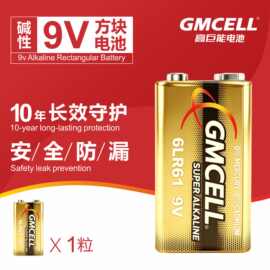 9v电池6lr61碱性方形电池万用金属探测仪报警器用9伏玩具电池厂家