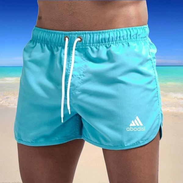 Light blue and white label