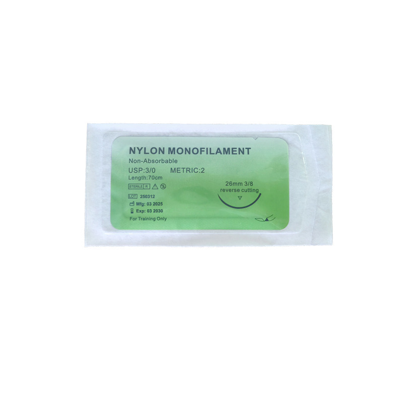 Medical Teaching Suture Practice Needle and Thread Kit 3-0 Nylon Suture Thread with Needle, Individually Packed Suture Needle with Thread Medical Teaching Suture Practice Needle and Thread Kit 3-0 Nylon Suture Thread with Needle, Individually Packed Suture Needle with Thread