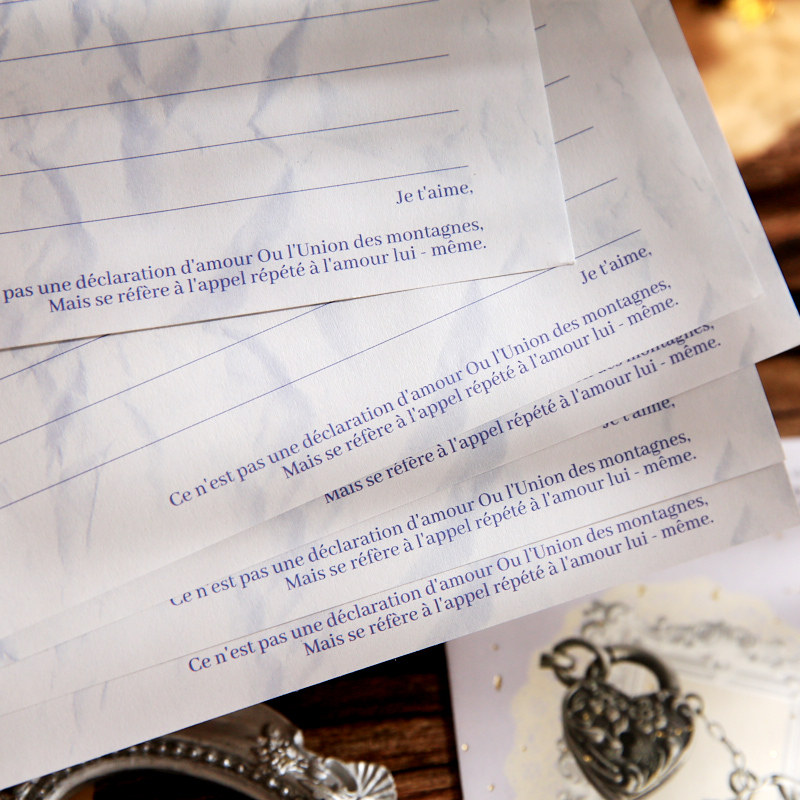 Mr. Paper Set de papel de carta retro simple y ligero Serie de monólogos del siglo Papel de carta escrito a mano de bendición coreano