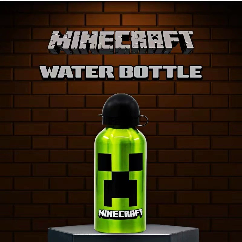 Игровая периферия Minecraft: алюминиевая ультра-легкая спортивная бутылка для детей, мультяшная водяная кружка, лёгкая и портативная