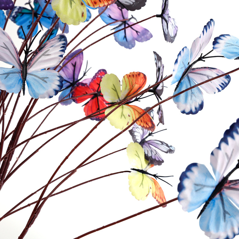 Xiyu imitación de flores 5 mariposas materiales de embalaje de ramo de flores decorativas para el hogar floristas materiales DIY hechos a mano