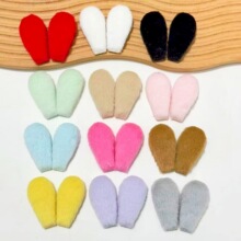 可爱双面毛绒兔耳朵配件diy儿童发夹吧唧托玩偶头箍发饰耳朵辅料