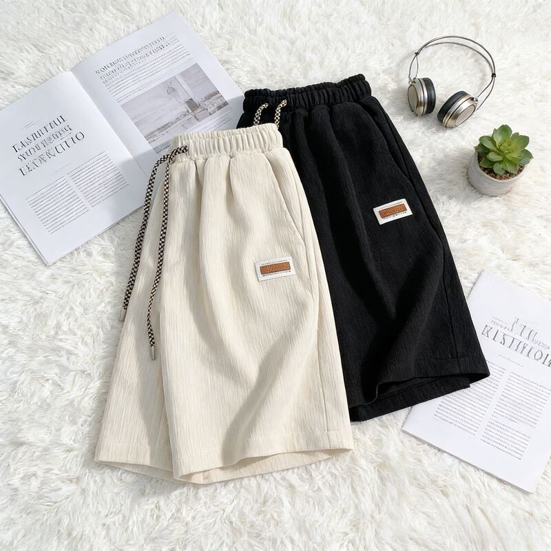 Summer Thin Ice Silk Casual Shorts Men's Basketball Sports Shorts American Style Trendy Loose Versatile Pants Summer Thin Ice Silk Casual Shorts Men's Basketball Sports Shorts American Style Trendy Loose Versatile Pants