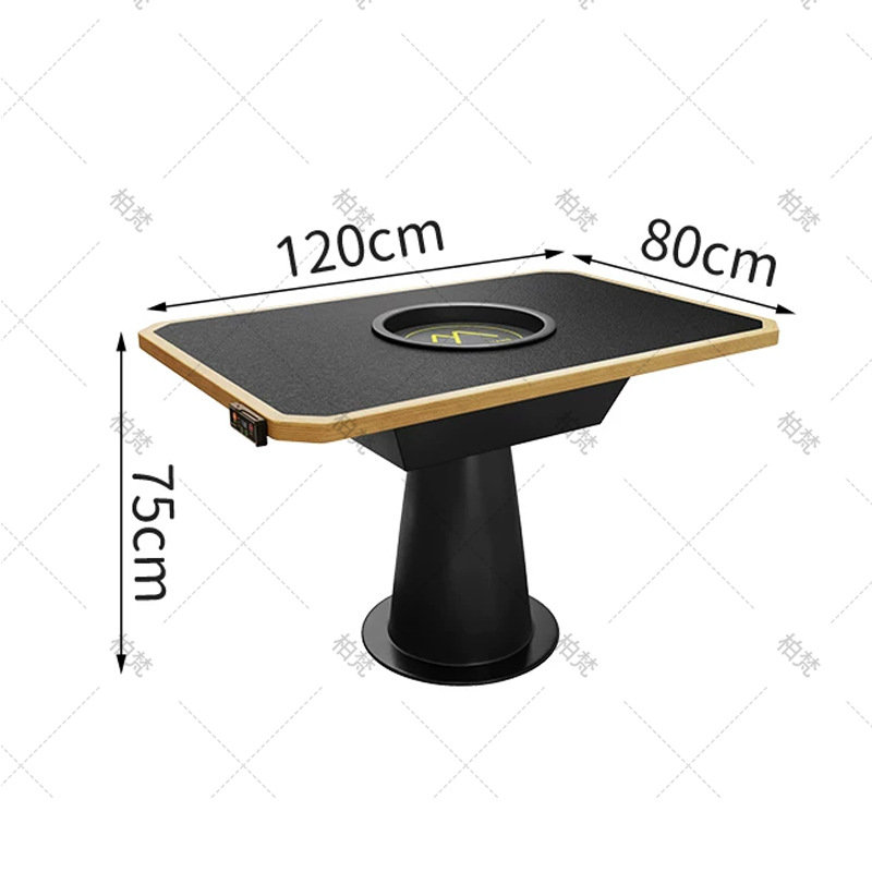 Mei Guoyun Guichuan Mountain Wildwind Restaurant tarjeta de mesa de mármol de madera maciza olla caliente silla estufa electromagnética integrada comercial
