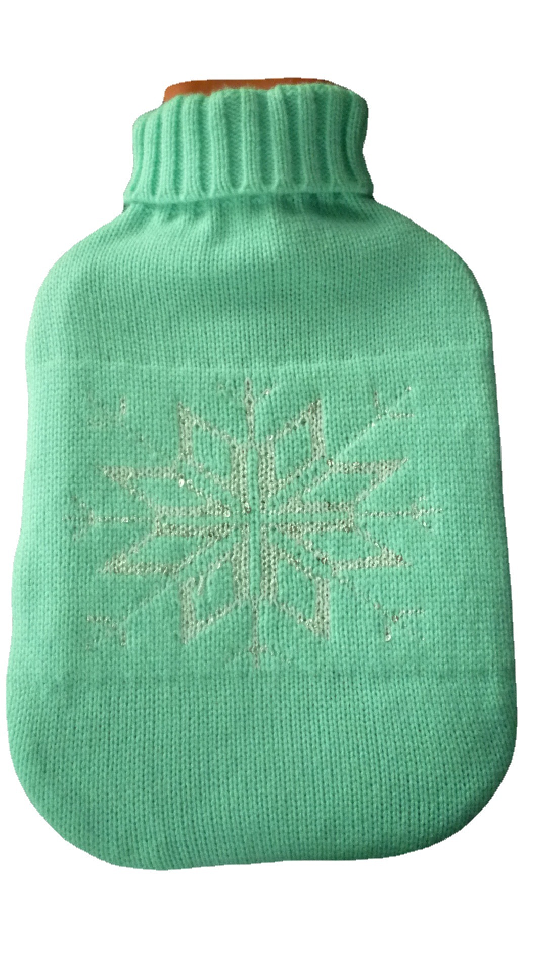 Color puro estilo simple jacquard silicona bolsa de agua caliente cubierta de tela de lana cubierta de punto bolsa de agua caliente cubierta de lana vientre calentamiento