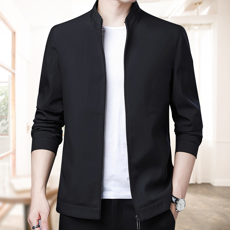 2021 Spring and Autumn New coat men's middle-aged casual jacket dad's jacket middle-aged and elderly jacket one-piece delivery 2021 Spring and Autumn New coat men's middle-aged casual jacket dad's jacket middle-aged and elderly jacket one-piece delivery