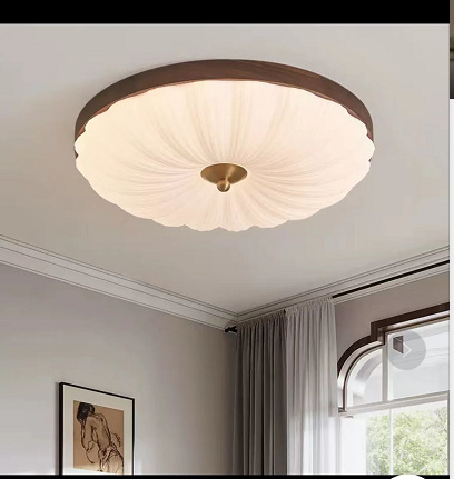 lámpara de techo lámpara de dormitorio estilo antiguo retro americano nuevo estilo chino creativo personalidad de nuez estilo francés lámparas de estudio