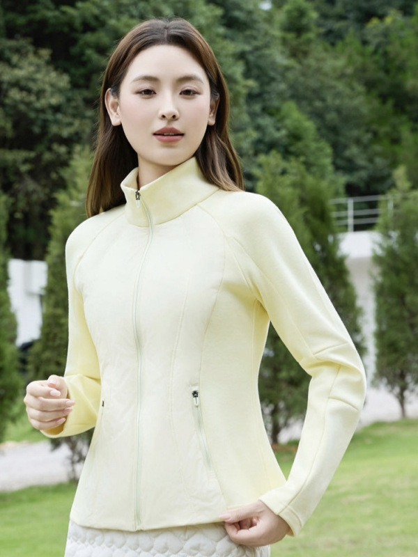 羽绒服小蛮腰修身立领瑜伽户外长袖轻薄羽绒服保暖羽绒内胆外套女|undefined