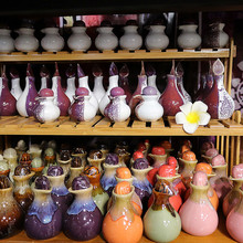 泰国spa用品芳香水疗调配工具陶瓷闻香瓶精油瓶多种颜色任选