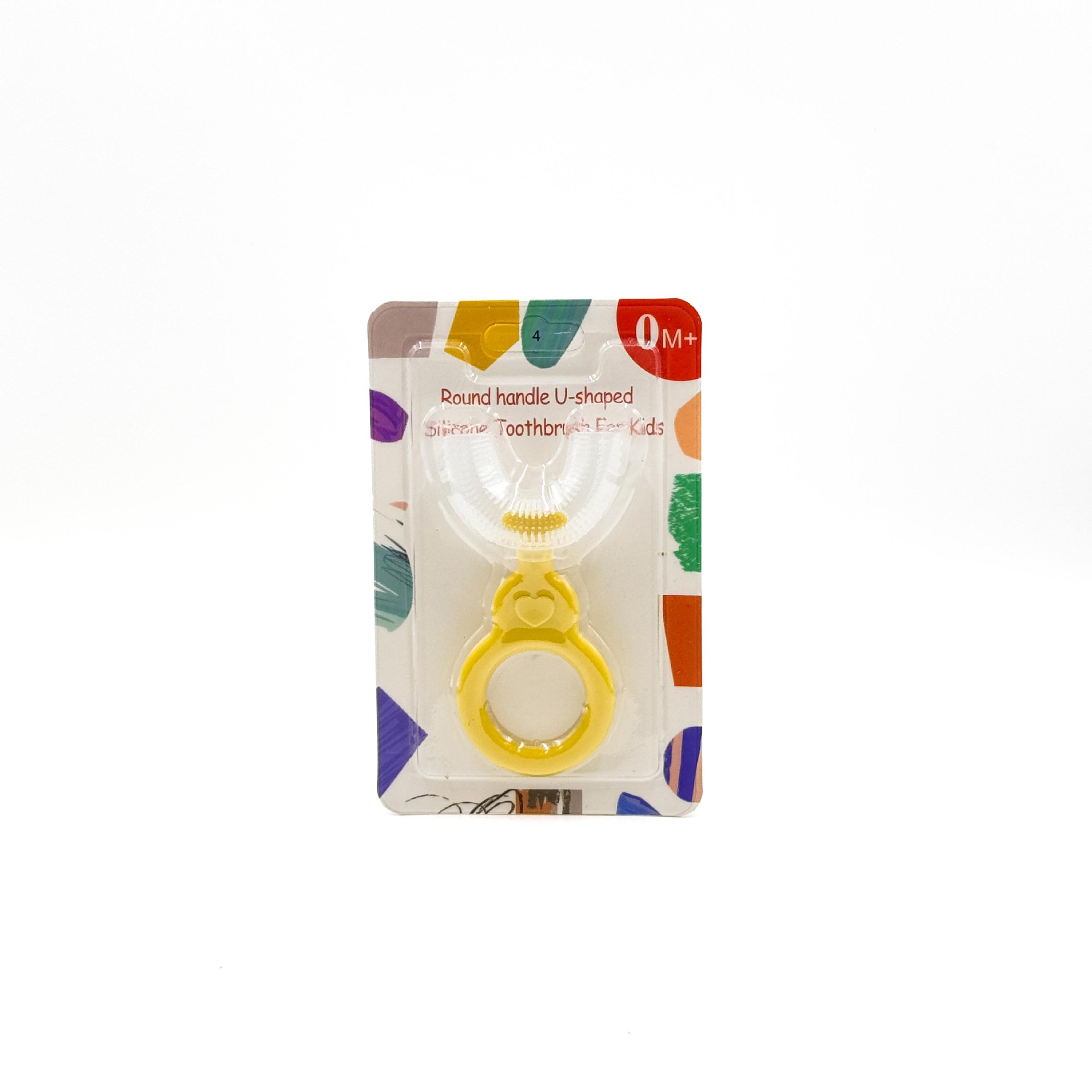Inglés tarjeta de niños tipo u silicona líquida cepillo de dientes manual para bebés perezoso cepillo de dientes de boca cubierta limpieza oral