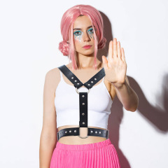 工廠pu皮革衣服束縛女款黑色舞台表演內衣夜店穿戴猛男sm服裝