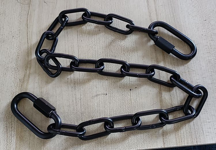 Hamaca de acero inoxidable silla colgante conexión cadena giratoria columpio electroforesis alargada Cadena de botón negro traje de conexión de bolsa de arena