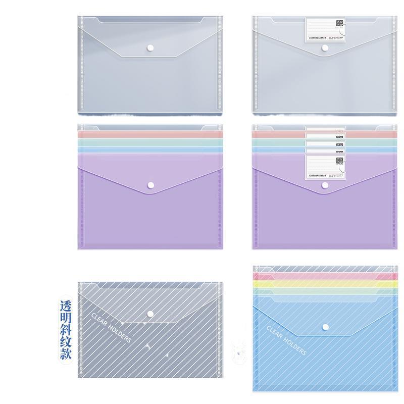 Bolsa de archivo A4 de plástico transparente de gran capacidad bolsa de archivo de prueba de apretón bolsas de archivos de estudiantes Li Yang