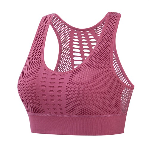 Wato Xia Breathable Mesh Sports Bra Women's Shockproof Vest Push-Up Fitness Running Yoga Shape Back Bra