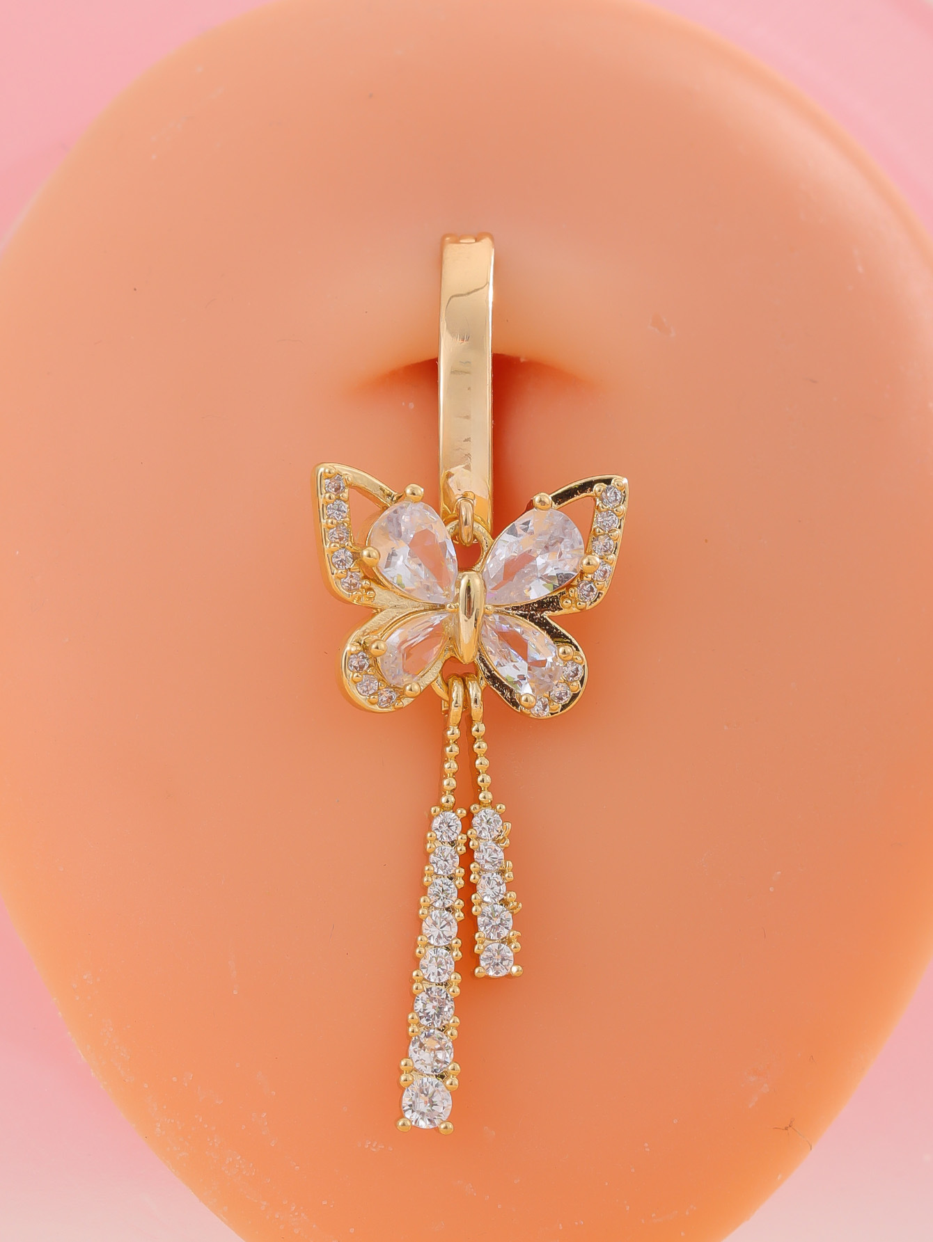 Butterfly Belly Button Ring High-end Versatile Navel Jewellery_voghion.com