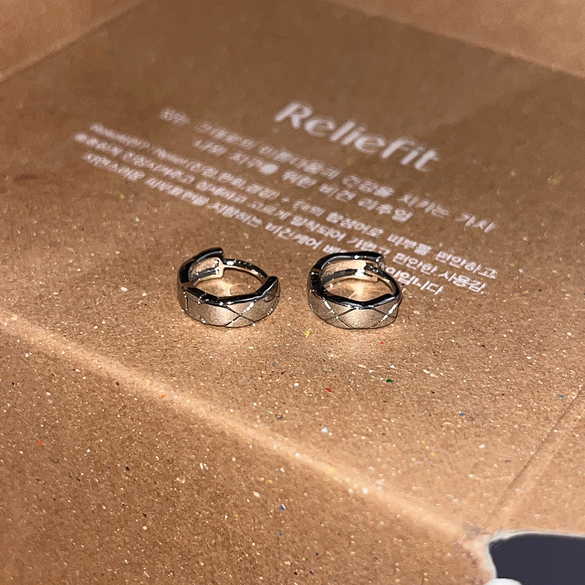 Silver medium one pair