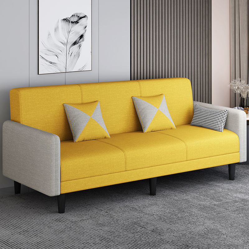 Off-white + bright yellow (linen) / Double seat - total length including armrests 1.4m : without pillow