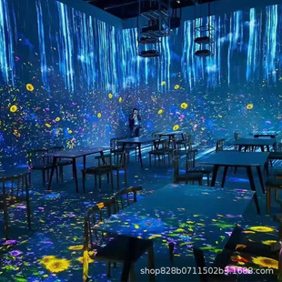 裸眼3D全息投影5d沉浸式互动投影花海游戏餐厅室外地面墙面户外-阿里巴巴
