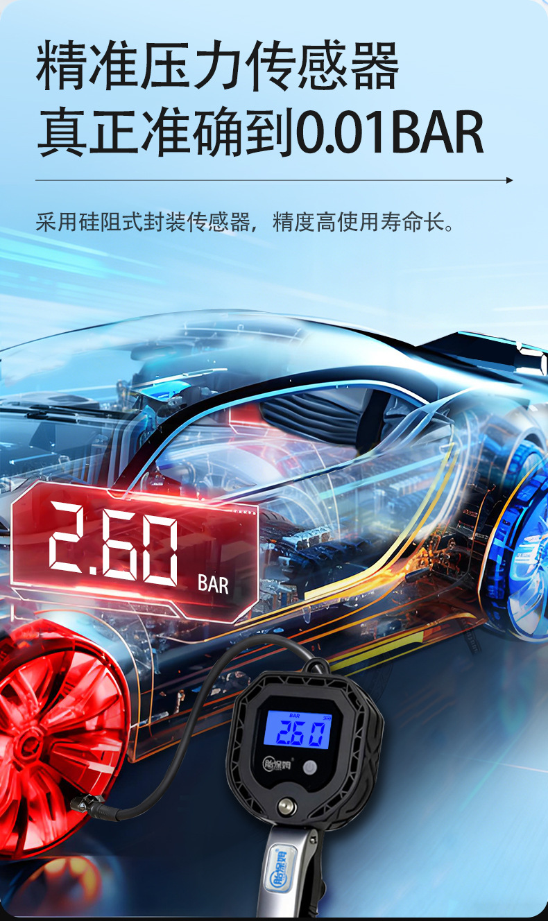 【Direct from Manufacturer】In-Stock High-Precision Digital Tire Pressure Gauge, Wholesale Tire Inflation and Deflation Pressure Gauge