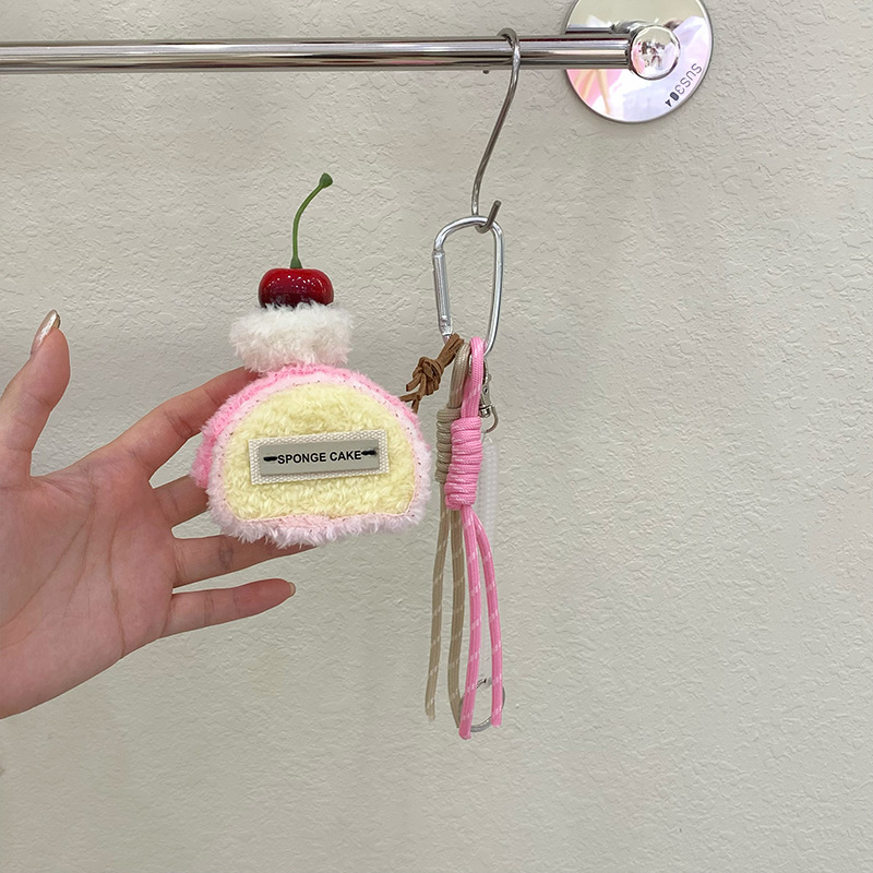 Colgante serie de pastel original suave lindo bolsas de peluche mochila colgante de llaves de automóvil interesante colgante