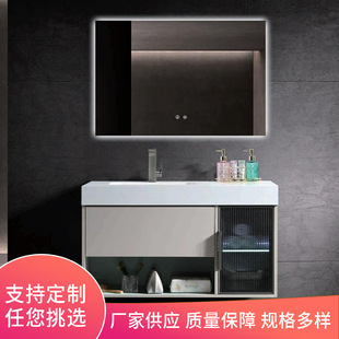 歐式岩板洗漱洗臉洗手盆 掛牆式整體浴室櫃岩板盆廠家供應