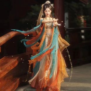 Extraordinary Chinese clothing [A Dream of Dunhuang] Dunhuang Feitian Heavy Industry Daily Embroidery Western Region Girl