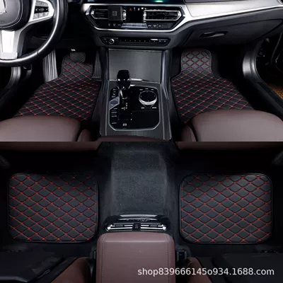 Universal Foot Pad Silent Comfortable Environmentally Friendly Leather - universal-floor-mats-black-red-line