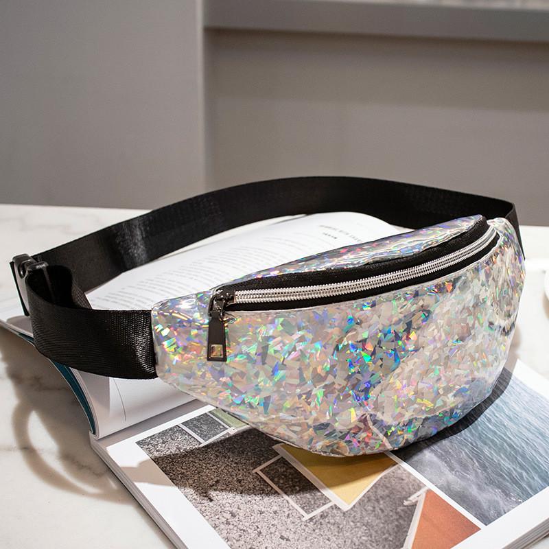 Sequins Holographic Fanny Pack Feminina Waist Pack Women's L