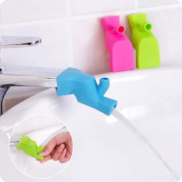 Silicone Faucet Extender Splash-Proof Spout Universal Children's Hose Connector for Washbasin