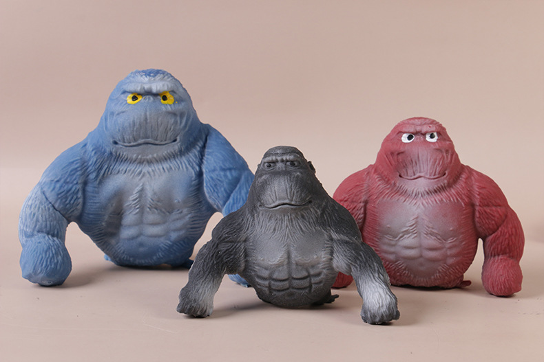 60g Weight Fidget Toys, squishy toy Toys Type TPR Material Orangutan Pattern Cartoon Style, Basic Style Total Huang Decompression Gorilla Toy Big Mouth Donkey Decompression Squeezing Toy Sand Carving Vent Artifact Bobo Chicken Internet-Famous Toys 9