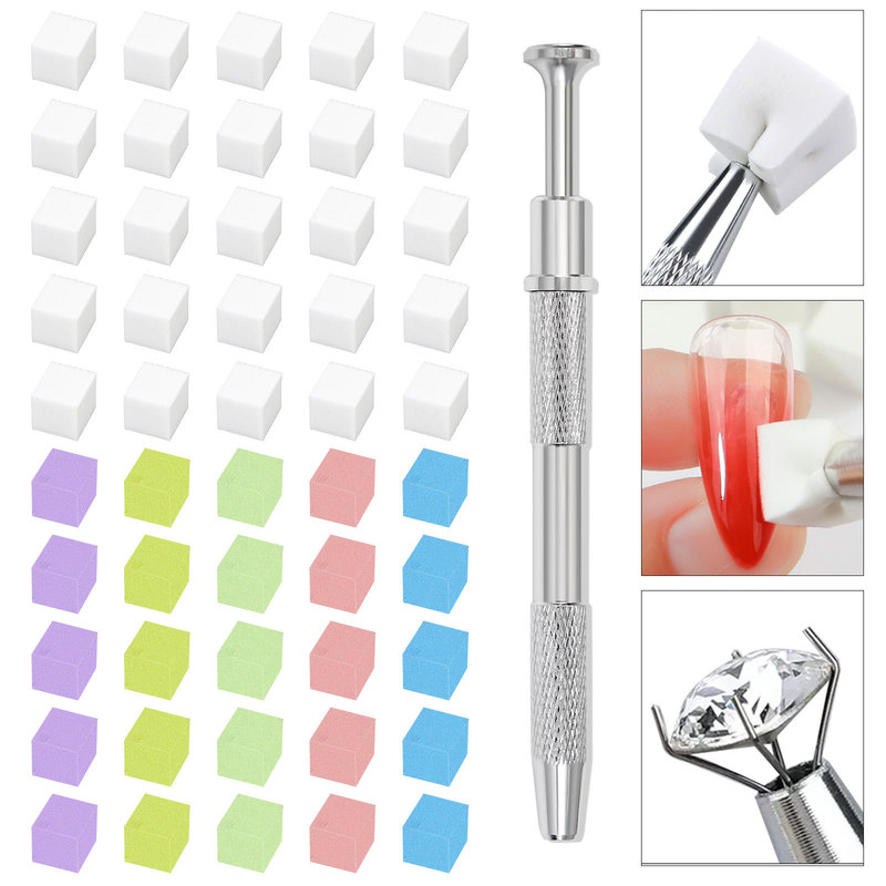 Nail Art 1cm Mini Bean Curd Block Clap Glue Sponge Gradient Blush Small Square Grab Pen Tool suit