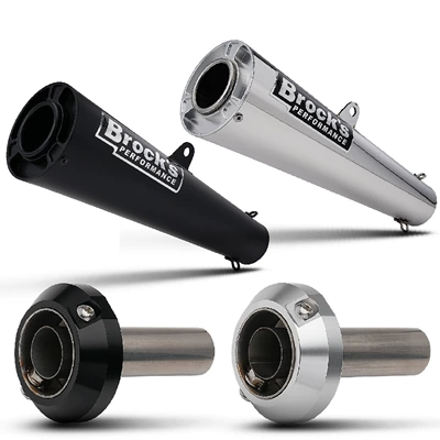 Motorcycle exhaust pipe – Fiber Head, Stainless Steel Tail