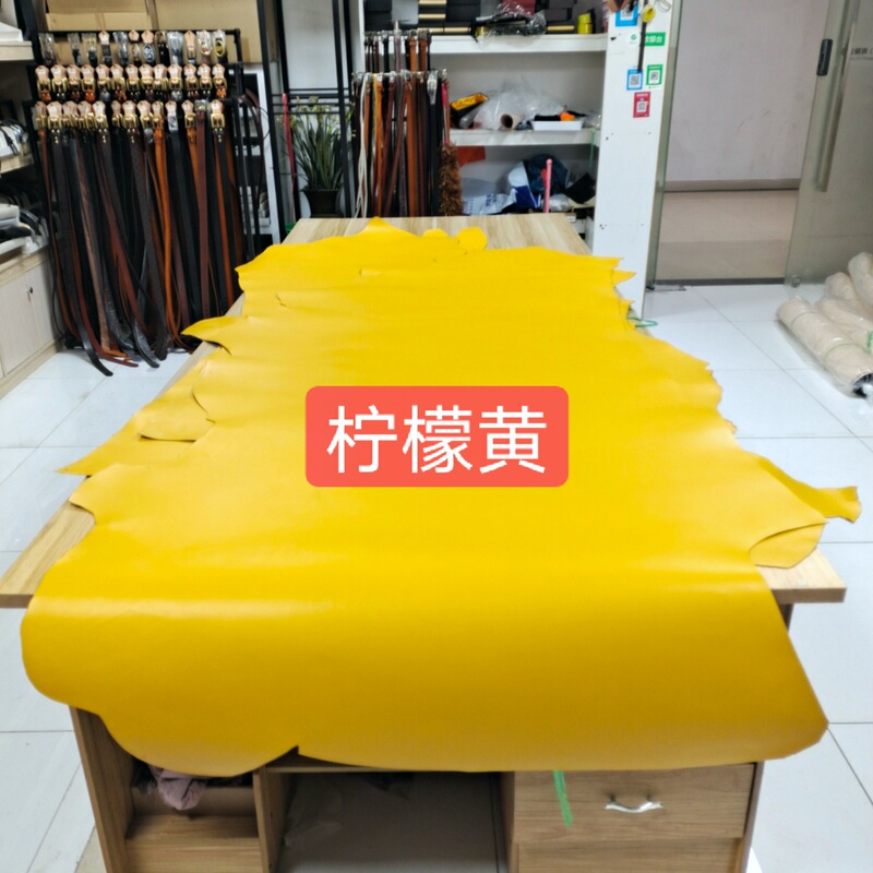 なめし革2.0厚革八色カラーなめし革の頭層牛革黄牛革マカロン皮革|undefined