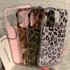 小红书爆款泼墨渐变豹纹适用iphone16promax苹果15新款14手机壳13