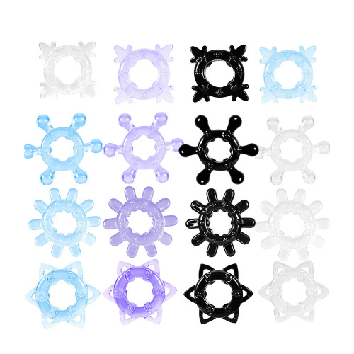 Sun Ring Snow Wreath Particle Ring Crystal Ring Caterpillar Men's Semen Lock Ring Penis Ring Adult Sex Toys