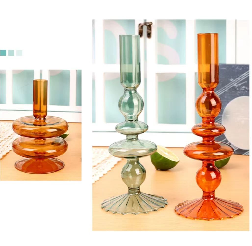 Decoración del hogar candelabro moderno minimalista candelabro de cristal francés retro candelabro modelo decoración de la habitación