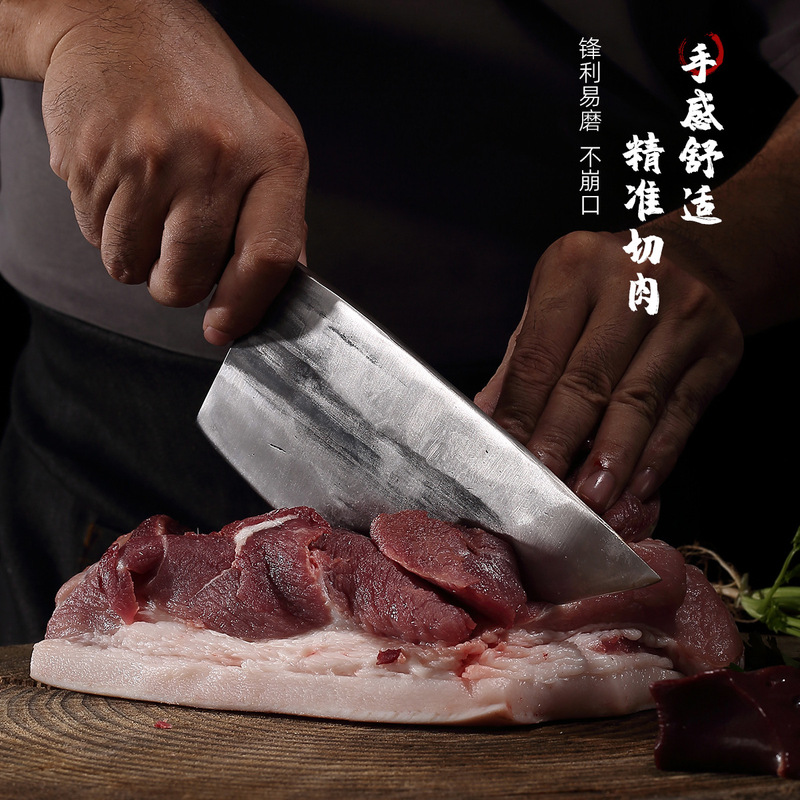 陽江鍛造解体包丁、鋭利な骨抜き包丁、木製柄シェフ専用豚肉包丁セット|undefined