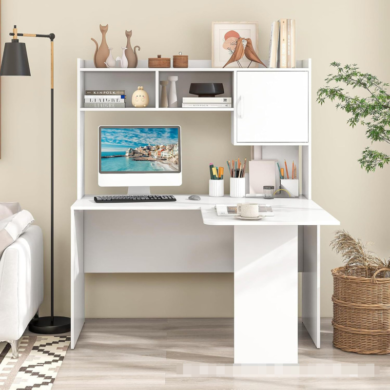 Amazon's Best-Selling Panel Furniture Trendy Foreign Trade Cross-Border Direct Sales Gaming Computer Desk Workstation with Open Storage Shelves