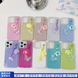 适用苹果14Promax点钻手机壳15Plus软保护套16水钻渐变色TPU美钻X