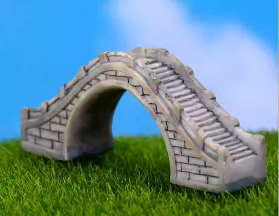 Half -circular hole walking bridge (gray)