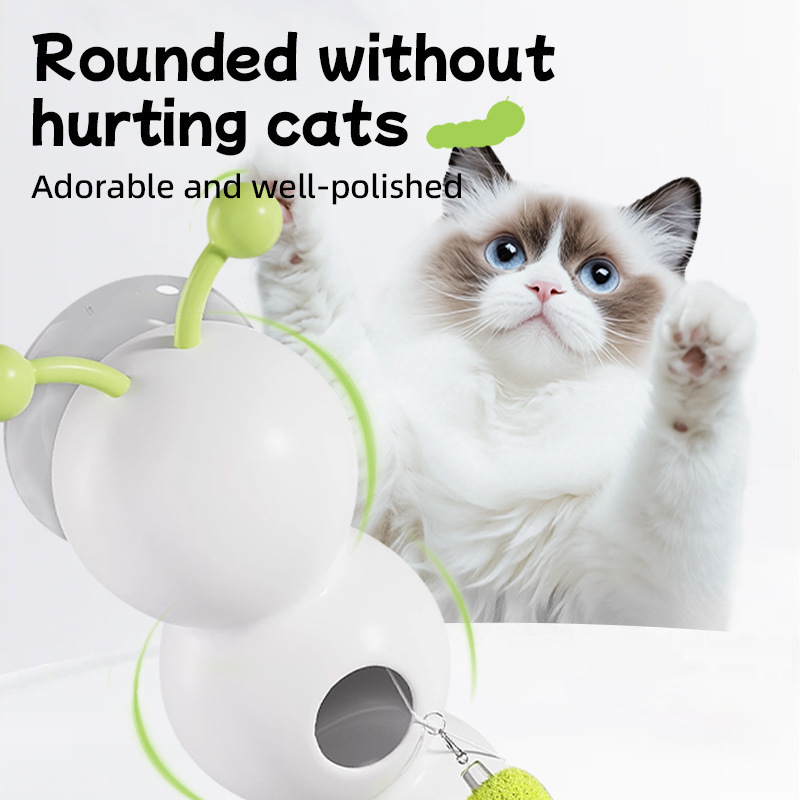 跨境新潮逗猫毛毛虫智能感应仿真虫子猫猫玩具宠物用品宠物玩具|undefined