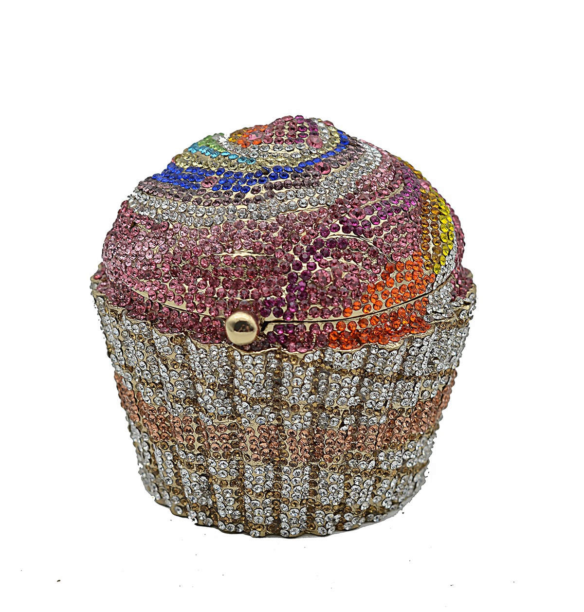 Selección estricta BL085 pastel de papel helado bolsas de diamante llenas de metal bolsas de banquete bolsas de mano de mujer