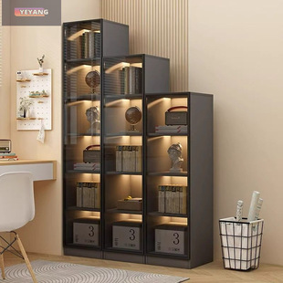 Light Luxury Modern Simple Small Home Wall-Mounted Bookcase Living Room Small Multi-Layer Solid Wood Bookshelf Bookcase