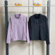 2067 Dijia Spring New Outdoor Sports Leisure All-match Women's Vertical Collar Half Zipper Long Sleeve T-shirt Base Shirt